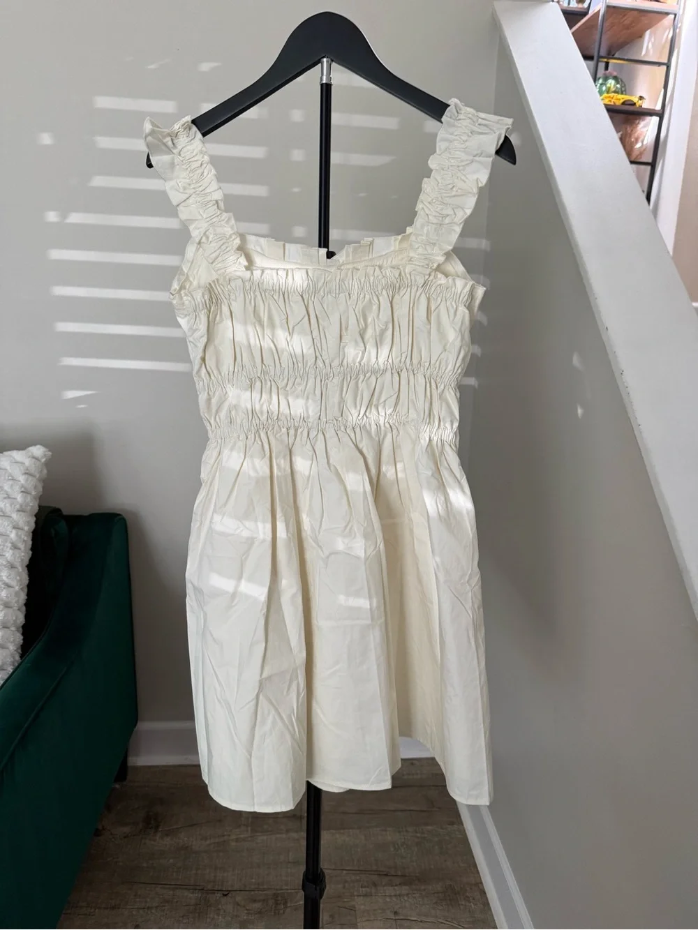 Lovelo Women’s Cream Ruffle Strap Dress